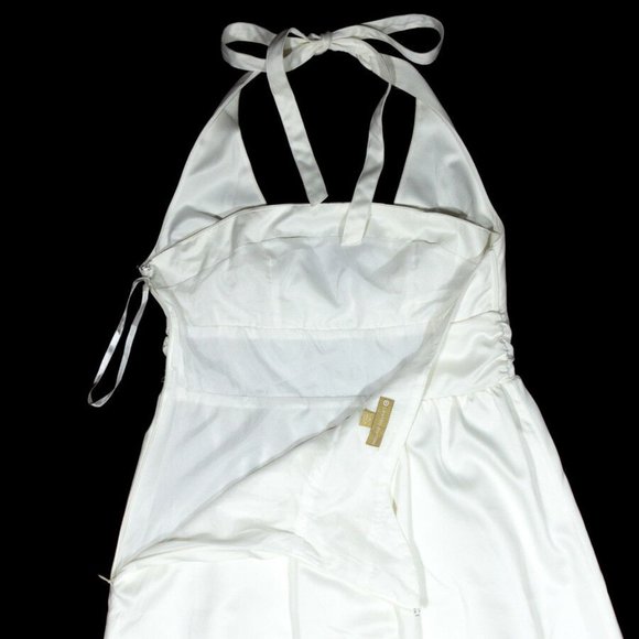 Simple White Wedding Dress Rehearsal Dress - Picture 8 of 9